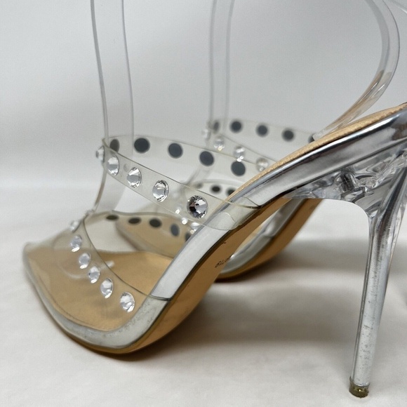 Olivia Ferragamo Transparent Pvc Crystal Mule Sandal 8 - Picture 8 of 13